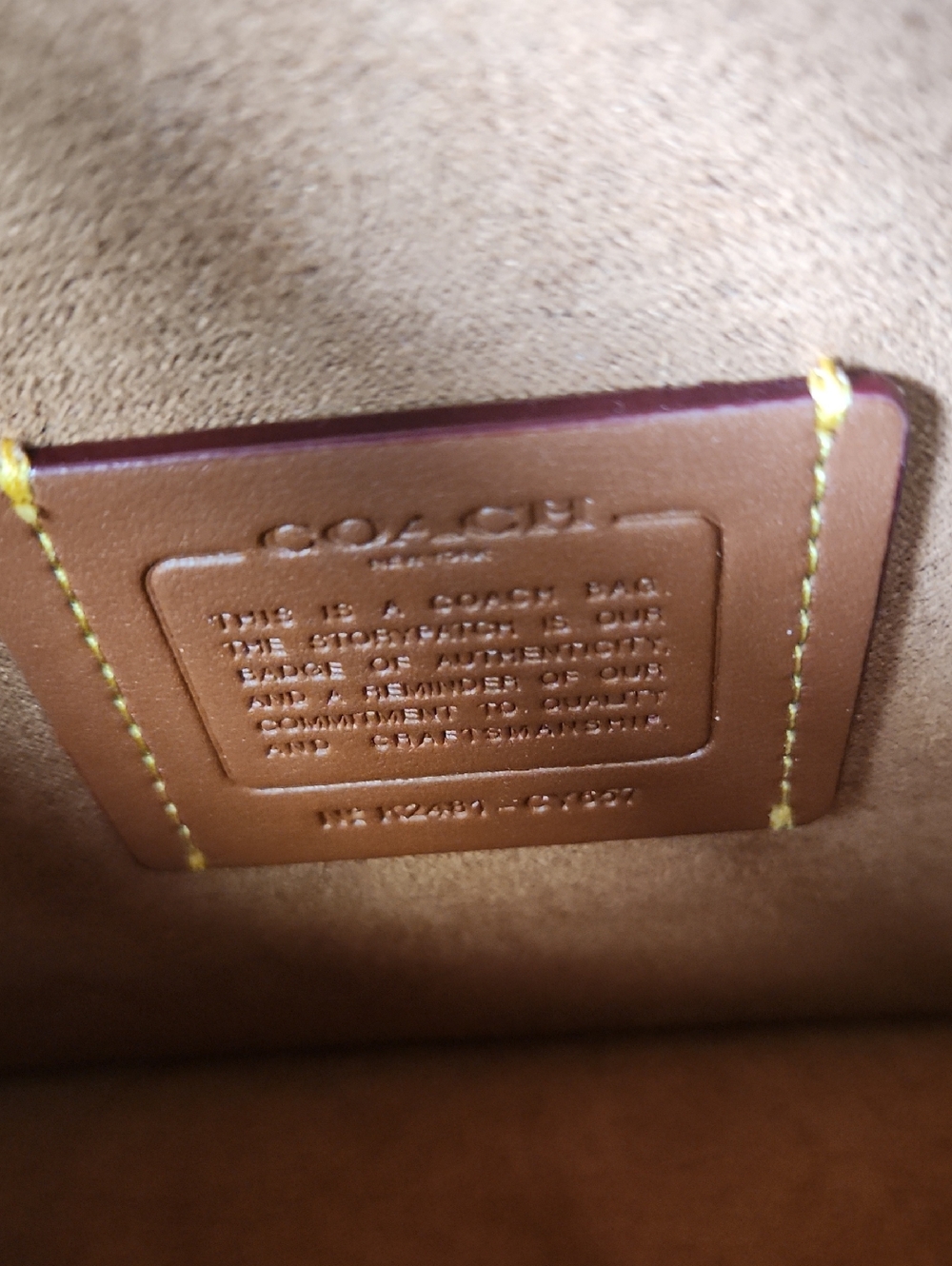 Coach Quinn In Spazzolato  Leather Crossbody Bag in Maple And Silver Hardware - Picture 6 of 6